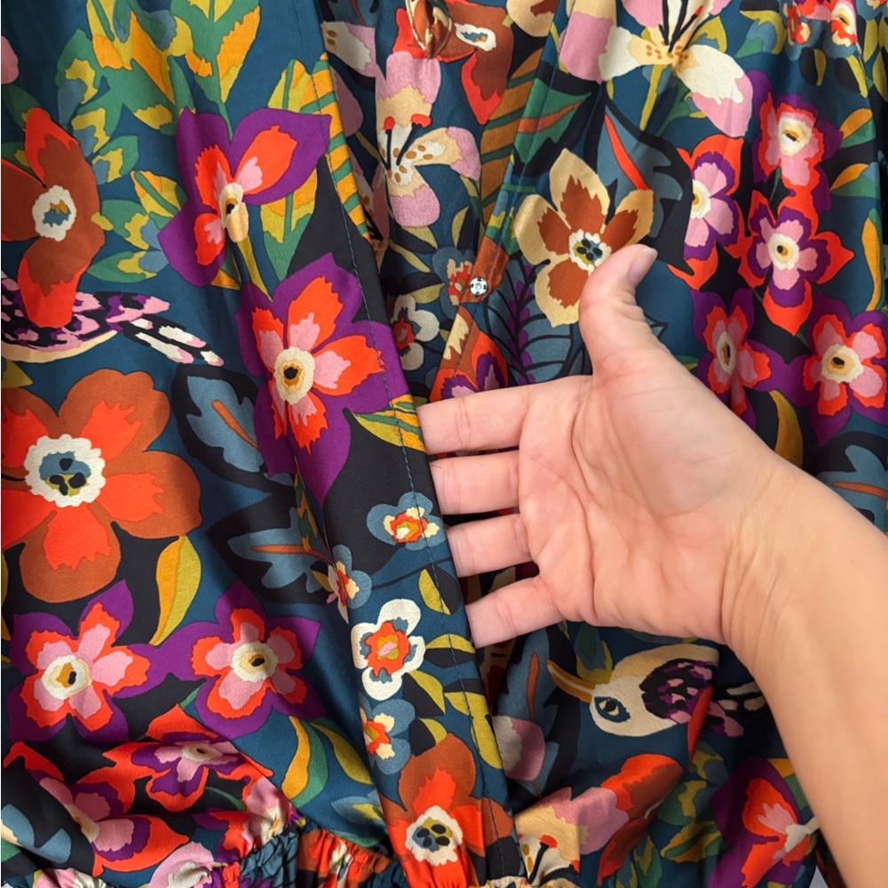 Vici Silky Elegant Multicolor Floral Print Pantsuit chic - Picture 5 of 14